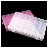 JAPCHET 6 Pack 36 Grids Plastic Storage Box