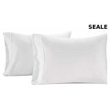 Lane Linen 100% Cotton White King Pillow Cases