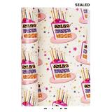 LeZakaa Reversible Birthday Wrapping Paper Roll x5