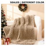 WRENSONGE Chunky Knit Blanket Throw