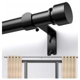 Black Curtain Rod 17 to 179 inch for Window