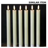 Ivory Flameless Taper Candles 6pcs