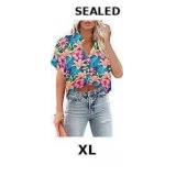 Cropped Hawaiian Shirts for Women Hawaii Tropical