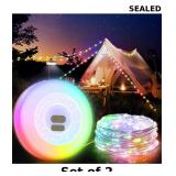 MORIKO Camping String Lights,Outdoor Lights x2