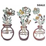 SEALED-Domigard 3pcs Rustic Metal Flower Decors