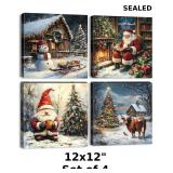 Christmas Wall Art Christmas Tree Wall Decor x4