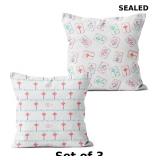 Chinoiserie Mah Jong Pillow Covers 2 set x3