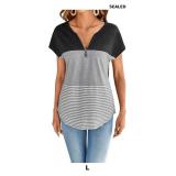SweatyRocks Women's Summer Cap Sleeve Tops Zipper