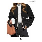 Cicy Bell Womens Button Down Bomber Jackets