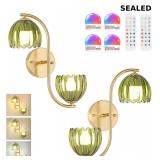 Battery Operated Wall Sconce, 2-Lights