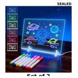 AmWheelkids Acrylic Message Led Drawing Board x2