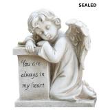 Napco 11295 Cherub Resting on Pedestal Garden