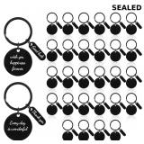 PEOVLVN 30pcs Engravable Stainless Keychains