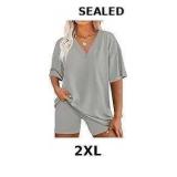 Beautife Womens Plus Size 2 Piece Lounge Sets V