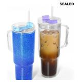 2 Pack 40 oz Acrylic Snow Globe Tumbler