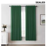 Dark Green 100% Blackout Curtains 72 Inch