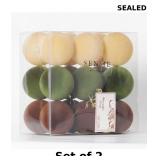 Senjie 18 PCS Velvet Ornaments Balls Sets