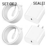2-Pack iPhone 17 16 15 Charger 10FT X2