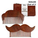 2-Piece Prazoli Mens Sandalwood Mustache