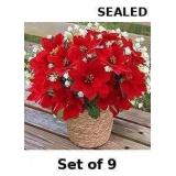 Christmas Artificial Flowers for Outdoors x9