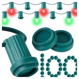 100 Pcs Christmas Light Bulb Socket Cover