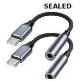 2 Pack USB C to 3.5mm Headphone Jack Adapter