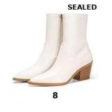 Coutgo Womens Pointed Toe Ankle Boots