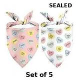 Valentines Day Dog Bandanas, 2 Pcs x5