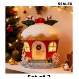 Christmas Village House-Cupcake Collectible x2