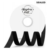 Humphrey's Craft 5/8 Inch Wide Black Velvet Ribbon