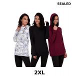 3 Pack: Women's Dry Fit Long-Sleeve Hoodie