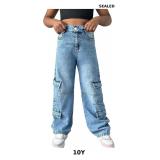 WDIRARA Girl's Baggy Cargo Jeans