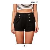 WDIRARA Women's Plus Size High Waist Double Button