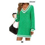 Saodimallsu Womens Cable Knit Mini Sweater Dress
