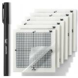 Transparent Graph Paper Sticky Notes 6pcs