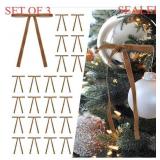 24 Pcs Camel Velvet Christmas Tree Bows x3