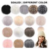 SIQUK 15 Pieces Faux Fur Pom Pom Balls 6 Inch
