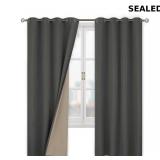 BGment Dark Grey Blackout Curtains 84 Inch Length