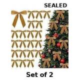 24pcs Christmas Tree Topper Bows 4.5x4.5 Inch Velv