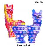Fidget-POP-Toys-Llama Silicone Bubble Sensory x4