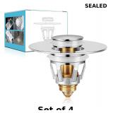 Universal Sink Stopper with Hair Catcher x4
