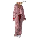 VISGOGO Valentines PJS Womens Striped Pajama Set