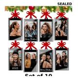 8Pcs Mini Vintage Christmas Acrylic Picture Frame