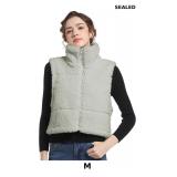 V VOCNI Womens Sherpa Fleece Vest Fuzzy Crop Vest