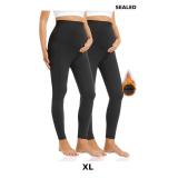 V VOCNI Maternity Fleece Lined Leggings