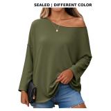 Tankaneo Womens Oversized Off The Shoulder Tshirts