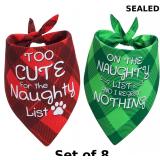 Christmas Dog Bandanas Funny Scarf x8