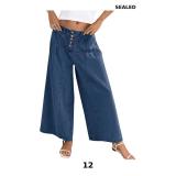 Cicy Bell Womens Wide Leg Jeans