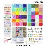 WENSIDUO 17237pcs Clay Beads Bracelet Making Kit