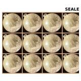 DN DECONATION Gold Mercury Glass Ball Ornaments